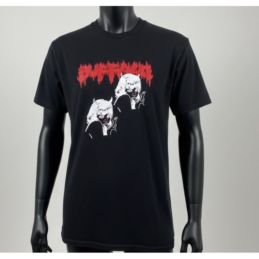Men's Large Graphic T-Shirt - Black Gothic/Streetwear "Devil Girls" Tee - Street